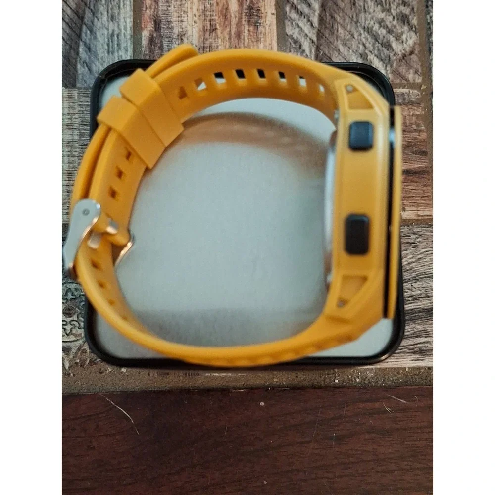 NIB Findtime Mens Sport Watch. Fitness Tracking,stopwatch,alarm,42mm,yellowband.